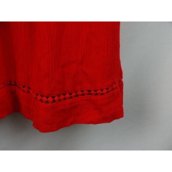 Guess Womens Dress Size Medium Orange Floral Embroidered Sleeveless Summer Dress - Picture 6 of 12